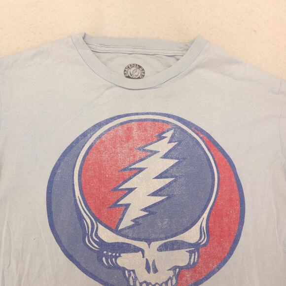 Grateful Dead Band Crew Neck Short Sleeve Graphic T Shirt Mens Size M Blue - Picture 1 of 9